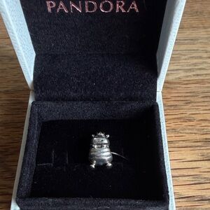 RETIRED Pandora Silver and 14k Queen Bee Charm